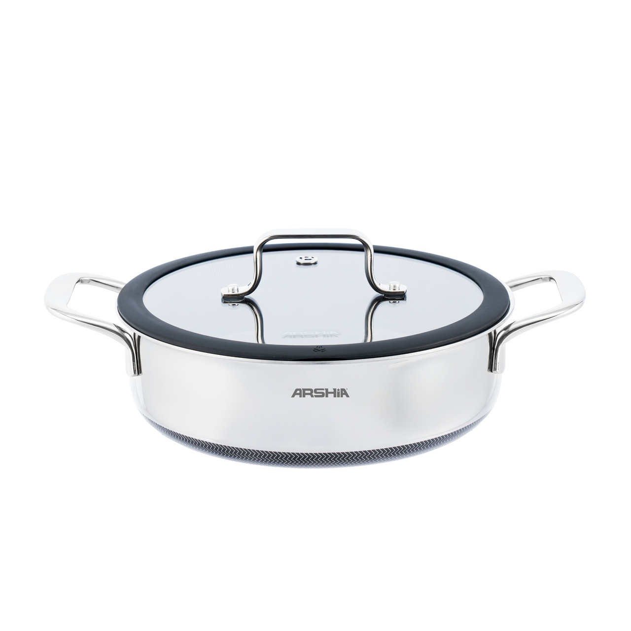 ماهیتابه دو دسته 24سانت کف لیزری عرشیا مدلSS622-3699